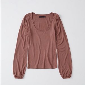 NWT Abercrombie LONG-SLEEVE SCOOP-NECK TEE